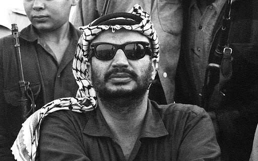 Yasser Arafat, chairman of the Palestine Liberation Organization (PLO). Source: aljazeera.com.